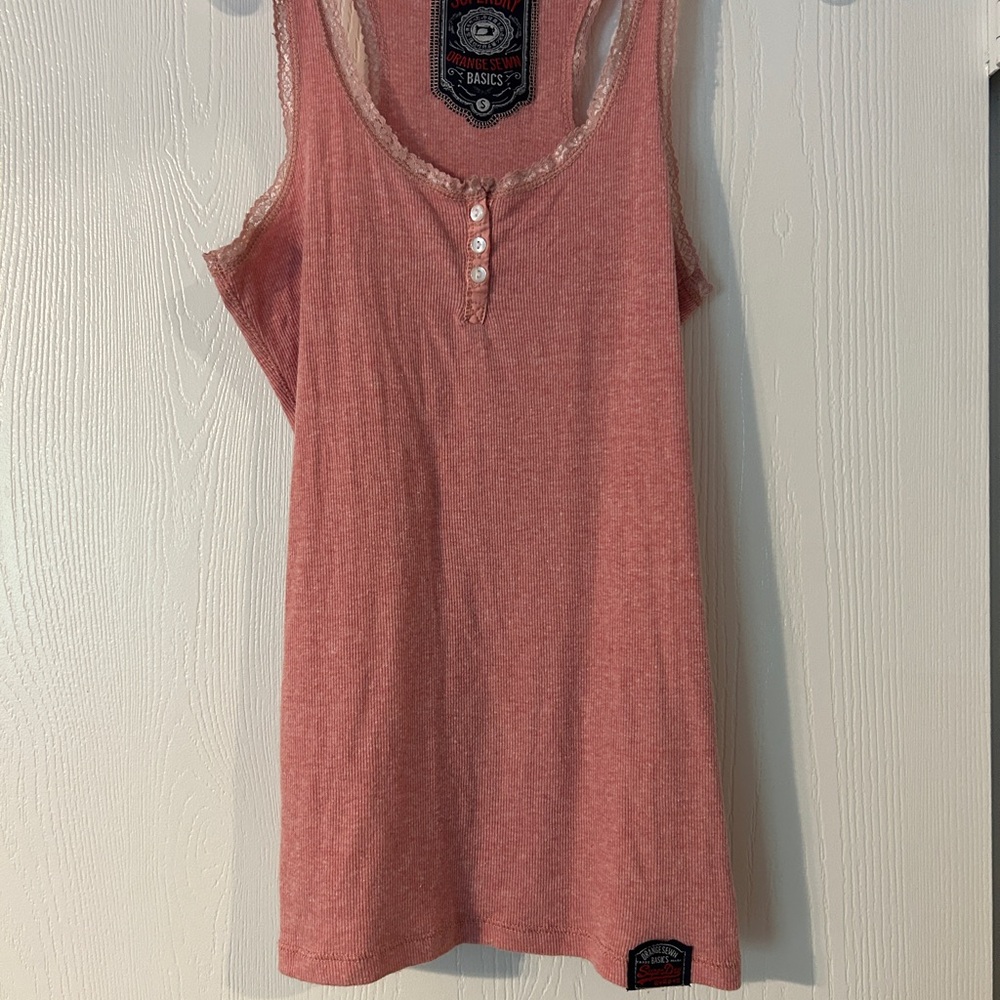 Superdry Pink Scoop Neck Tank Top